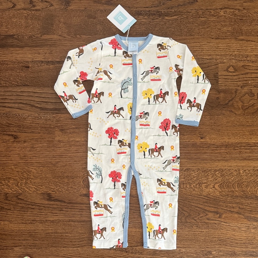 New With Tags Bella Bliss Bright Equestrian Pima Romper